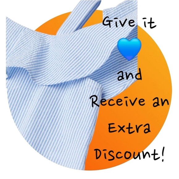 H&M Girls One-Shoulder Ruffle Tops light Blue White Stripes Size 12 (12-13 Years - Picture 9 of 9